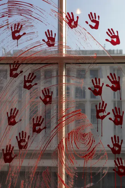 Bloody Handprint Window Clings