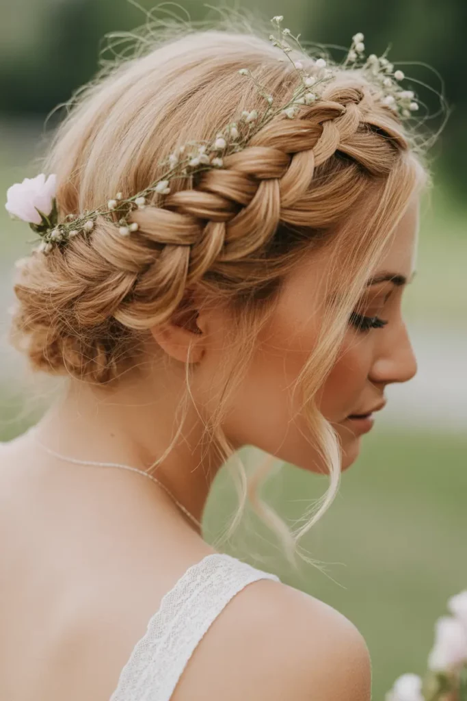 Braided Crown Hairstyles for Bridesmaids