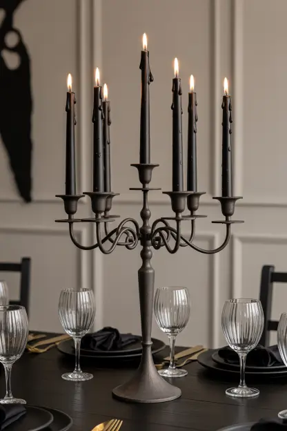 Candelabras with Dripping Wax