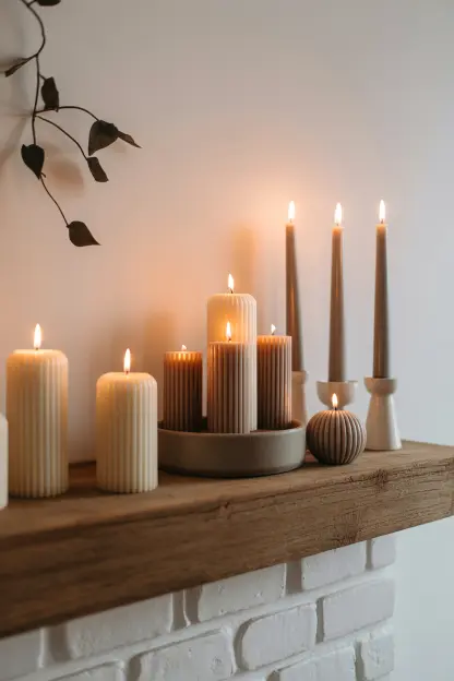 Candles in Muted Tones