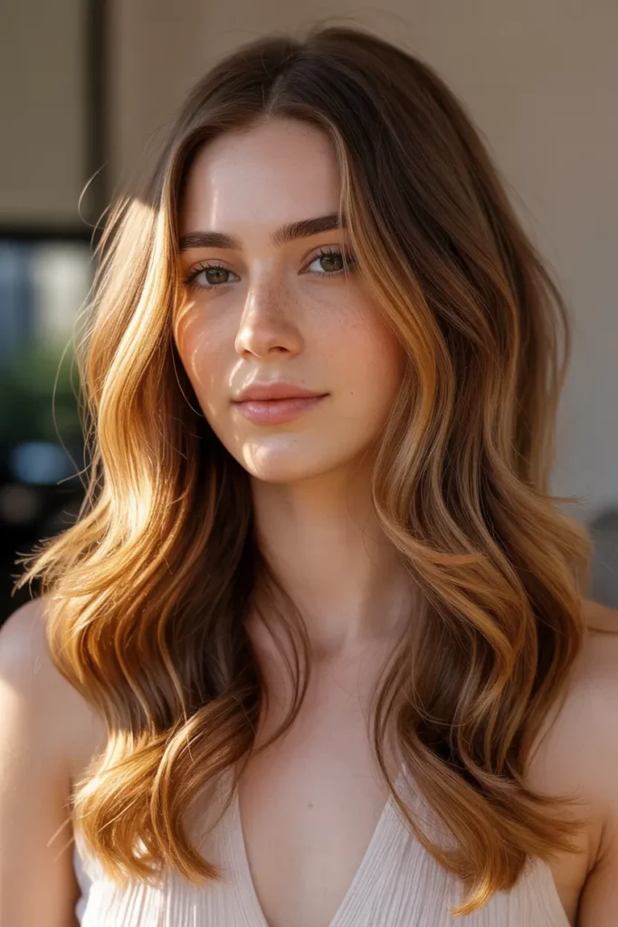 Chestnut Hair with Golden Undertones