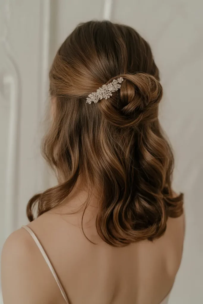 Chic Half-Up, Half-Down Hairstyles for Bridesmaids