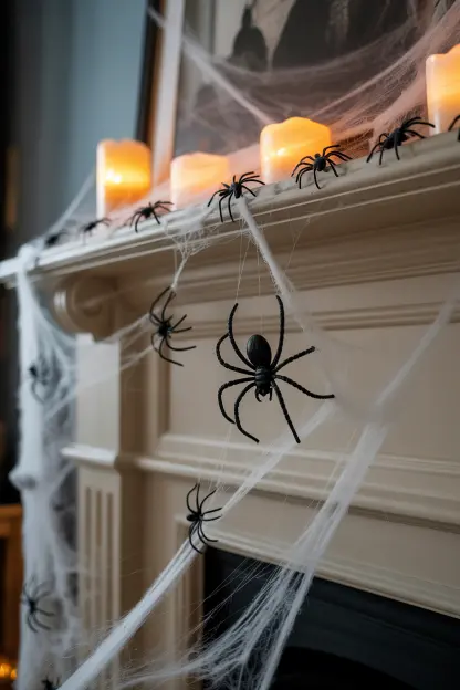 Cobweb and Spider Mantel