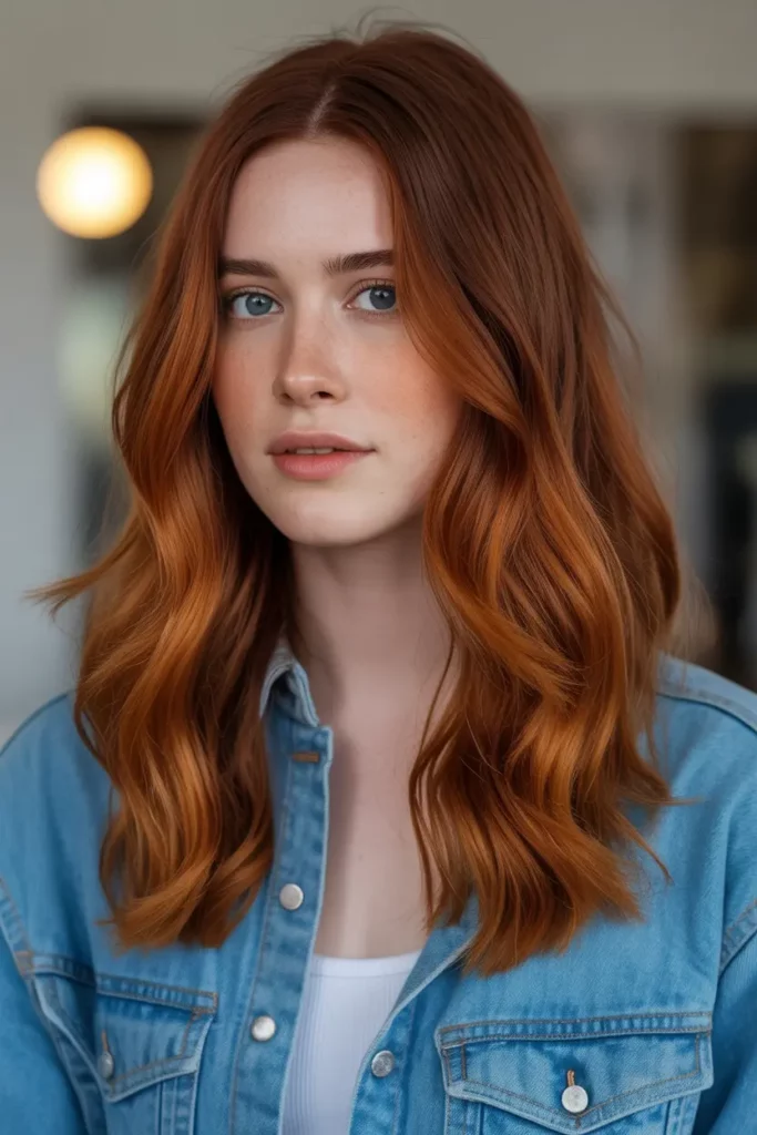 Copper Dip Dye on Auburn Hair