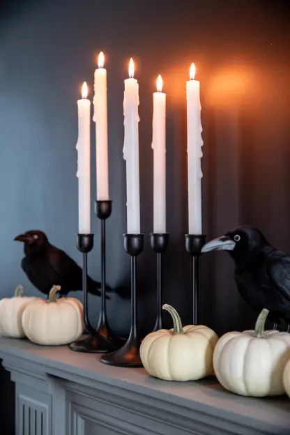 Creepy Black Candlesticks
