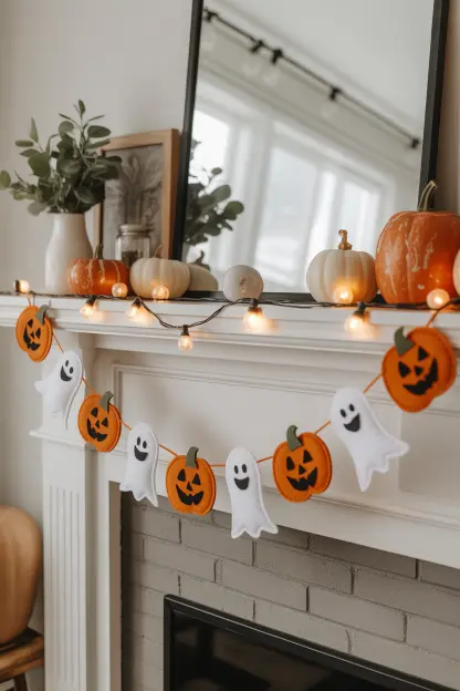 DIY Garland Mantel