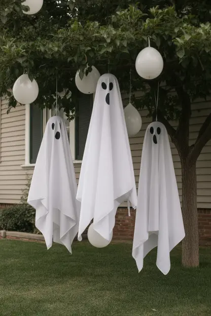 DIY Ghosts with Old Sheets
