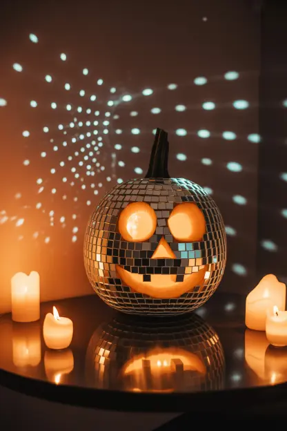 Disco Ball Pumpkins