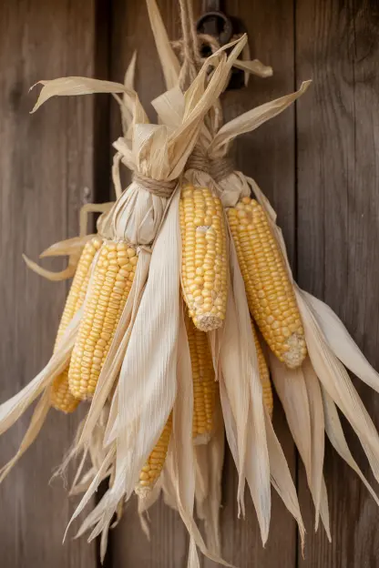 Dried Corn and Husk Decor