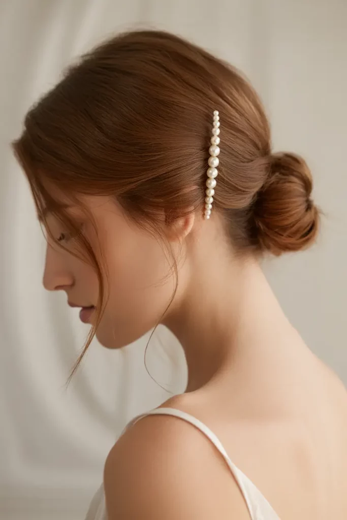 Elegant Low Bun Hairstyles for Bridesmaids