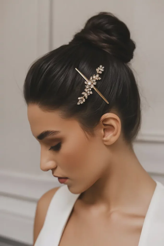 Elegant Top Knot Hairstyles for Bridesmaids