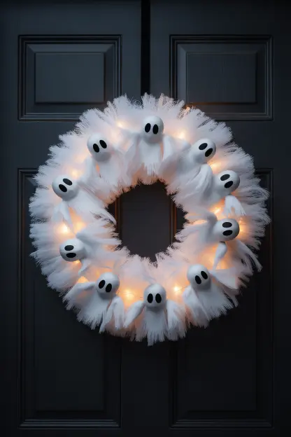 Ghostly White Wreath