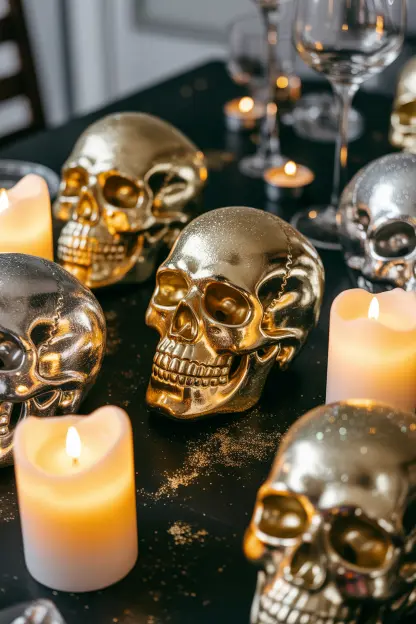 Glittery Skull Centerpieces