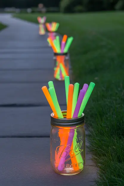 Glow Sticks in Jars