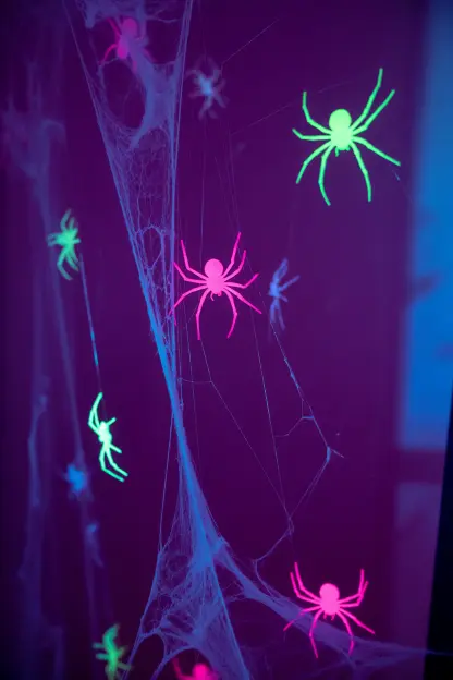 Glowing Spider Webs