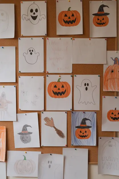Halloween Artwork Wall