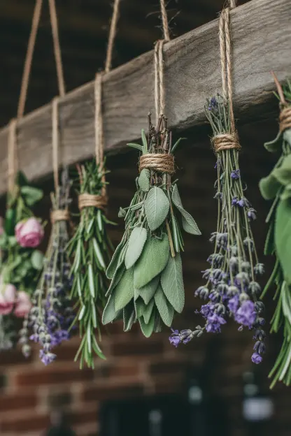 Hang Dried Herbs and Flowers