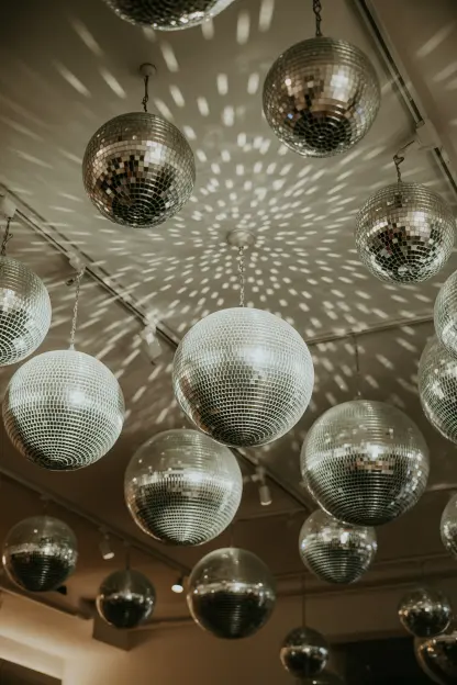 Hanging Disco Ball Cluster