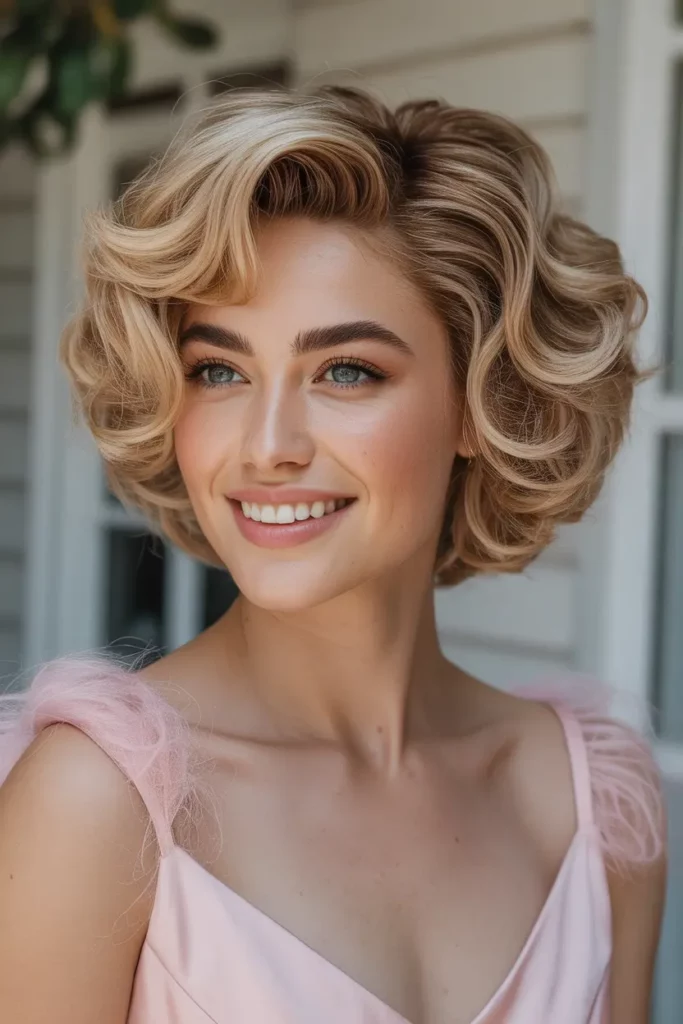 Kitty Cut with Soft Curls