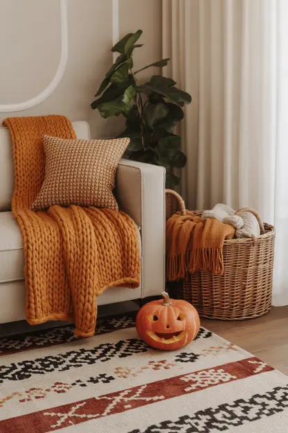 Layered Rugs and Throws