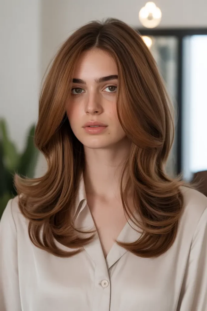 Long Layered Chestnut Hair