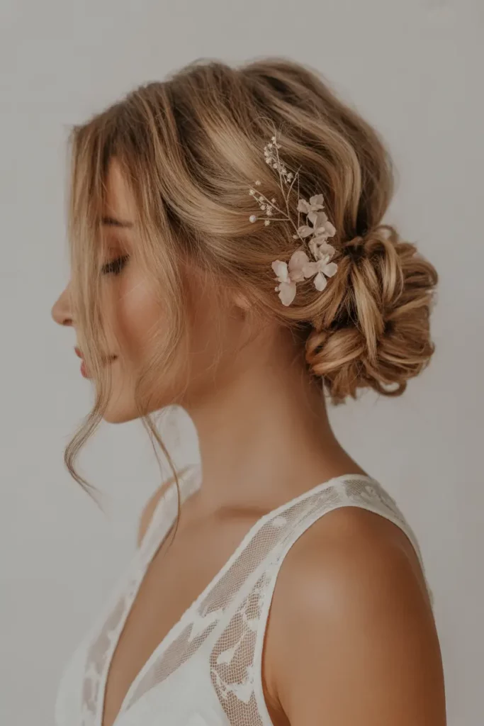 Loose Romantic Updo Hairstyles for Bridesmaids
