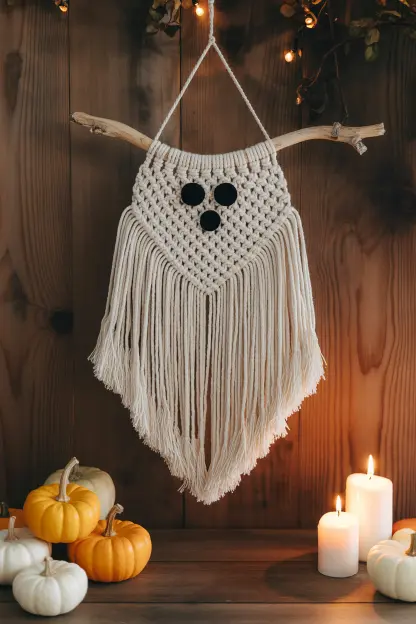 Macrame Ghost Wall Hanging