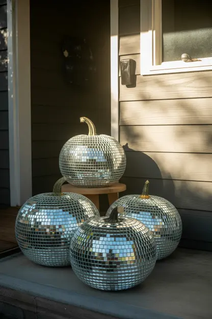 Mirror Tile Jack-o’-Lanterns