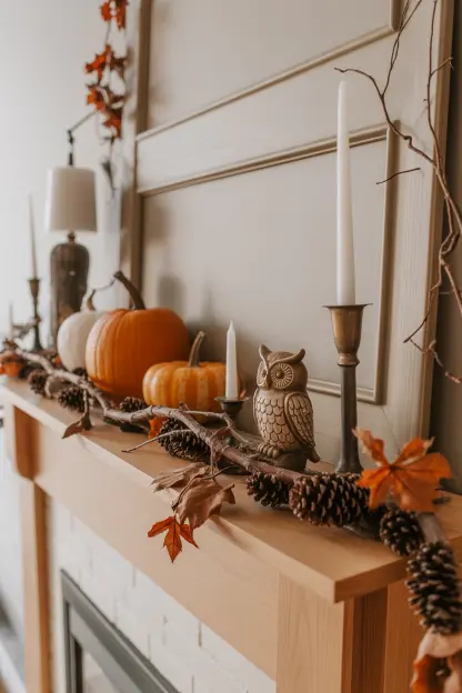 Outdoor-Inspired Mantel