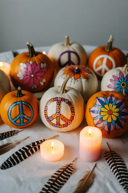 Painted Peace Pumpkins