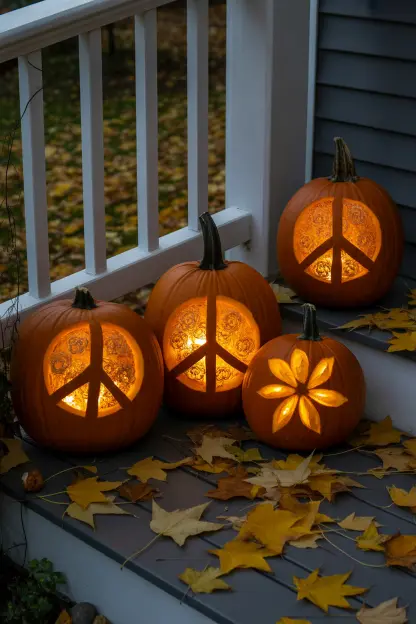 Peace Sign Pumpkins