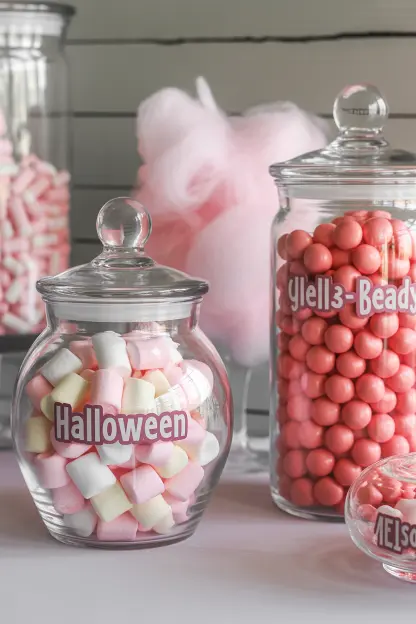 Pink Candy Jars