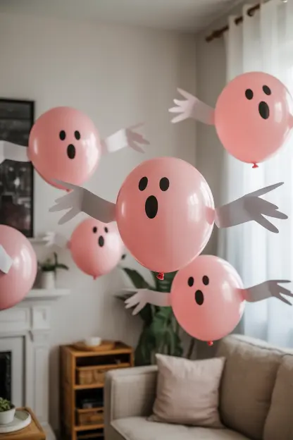 Pink Ghost Balloons