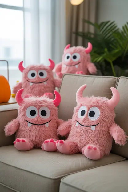 Pink Monster Plushies