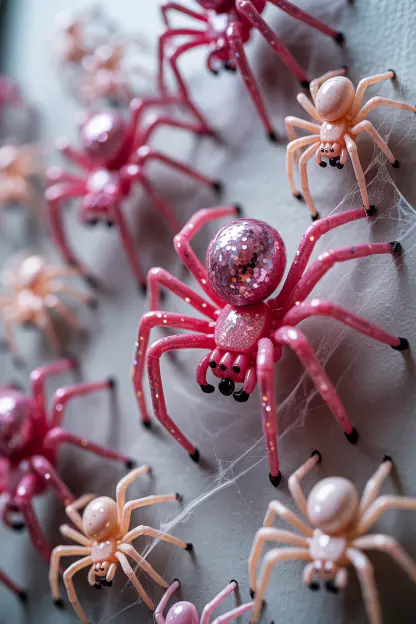 Pink Spider Decor
