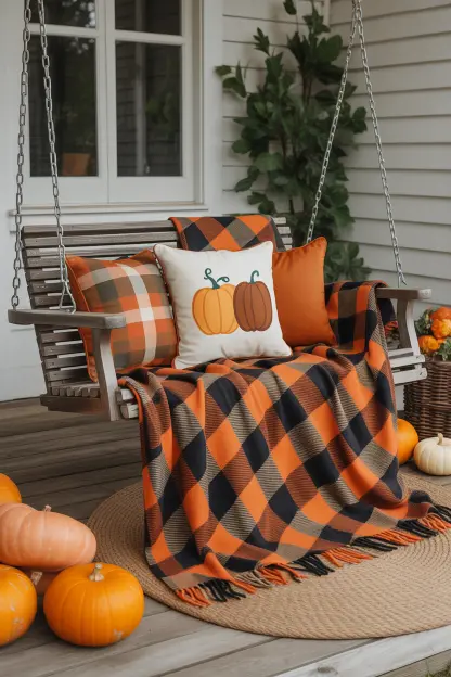 Plaid Blankets and Pillows