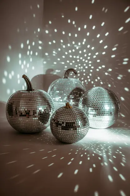 Pumpkin Disco Balls
