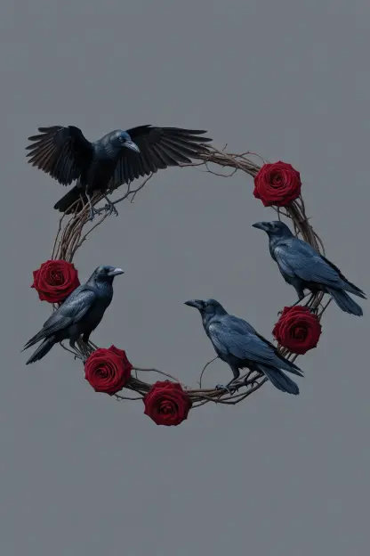 Raven-Inspired Wreath