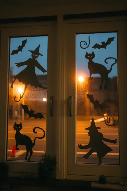 Shimmering Window Silhouettes