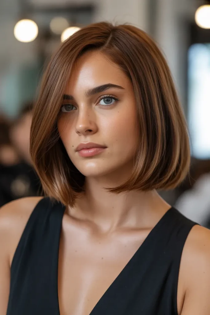 Shoulder-Length Chestnut Lob