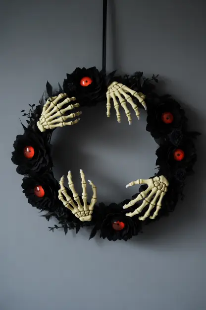 Skeleton Hand Wreath