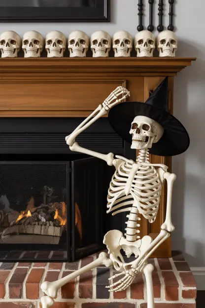 Skeleton Scene Mantel