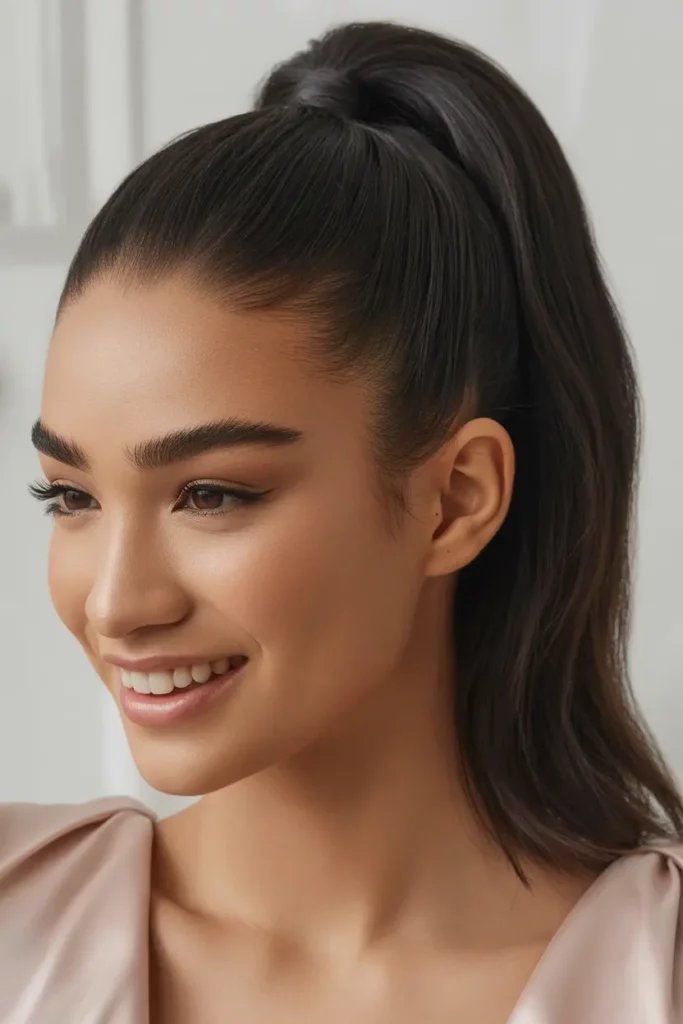 Sleek High Ponytail Hairstyles for Bridesmaids