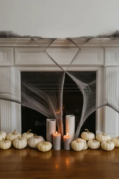 Spider Webs in Soft Gray