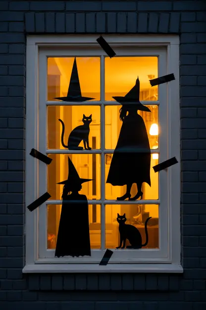 Spooky Window Silhouettes