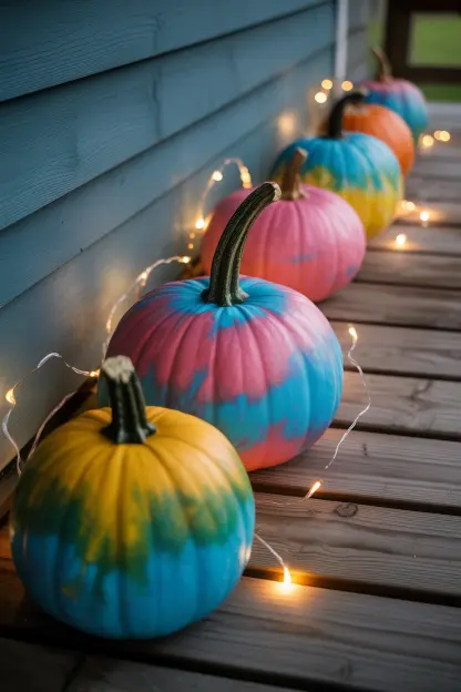 Tie-Dye Pumpkin Art