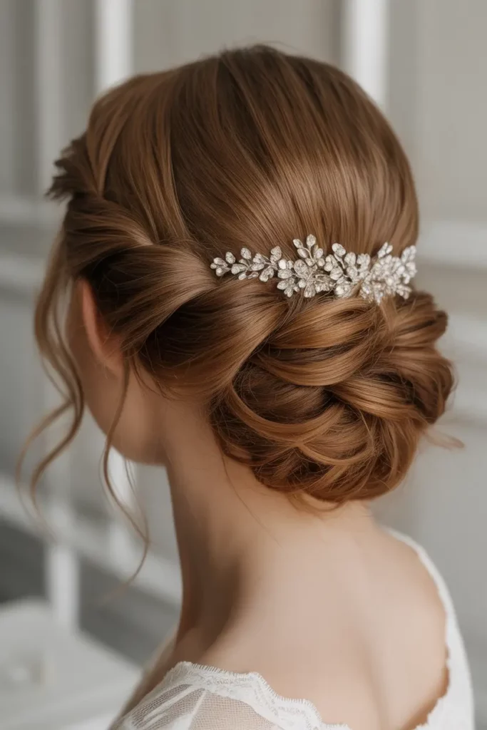Twisted Updo Hairstyles for Bridesmaids