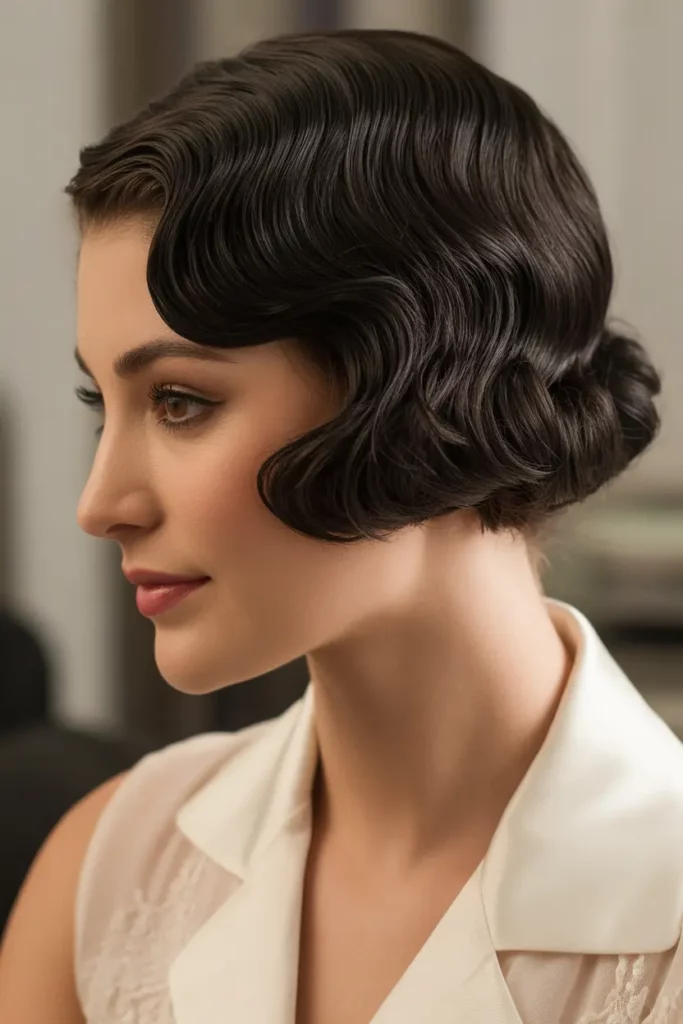 Vintage Finger Waves Hairstyles for Bridesmaids