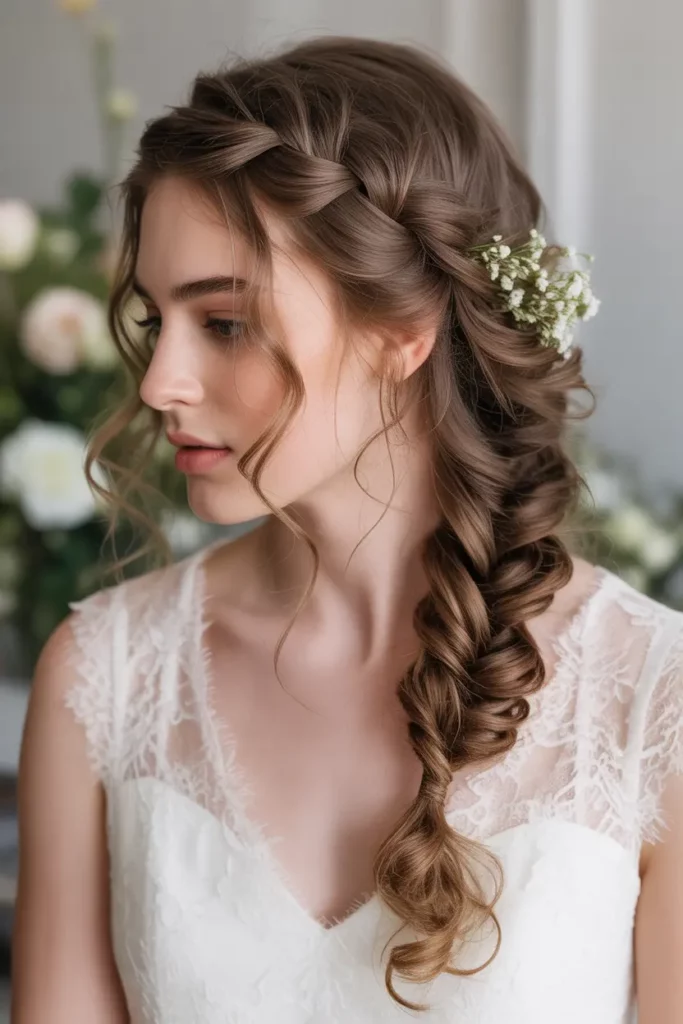 Waterfall Braid Hairstyles for Bridesmaids