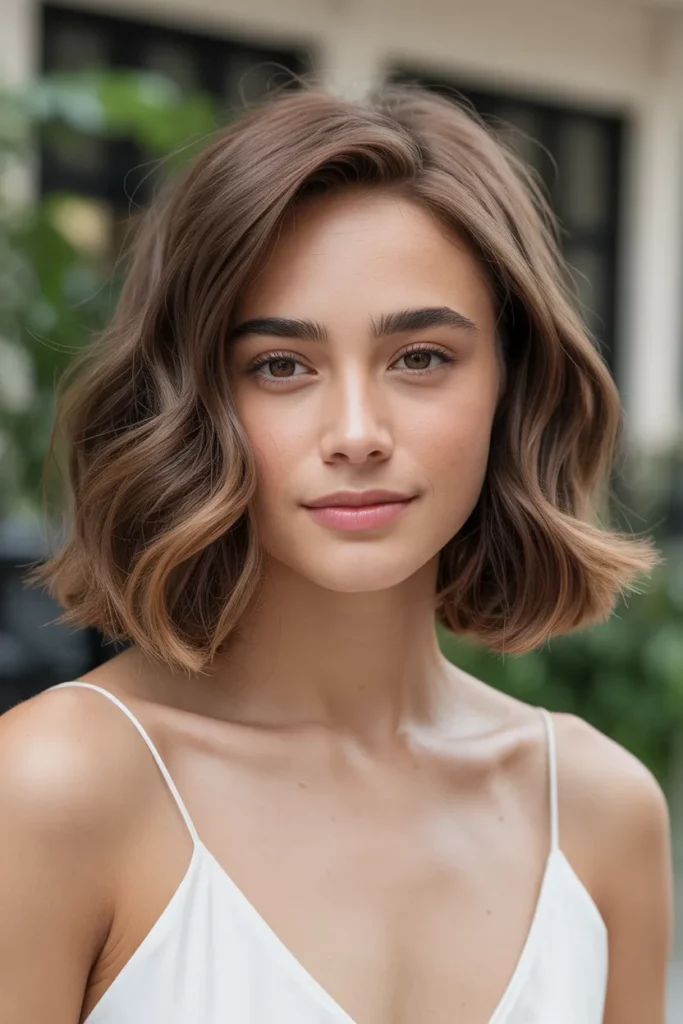 Wavy Shoulder Length Cut